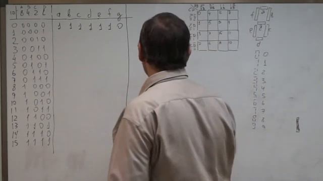 Карты Карно, синтез дешифратора. Часть 5. смотреть онлайн