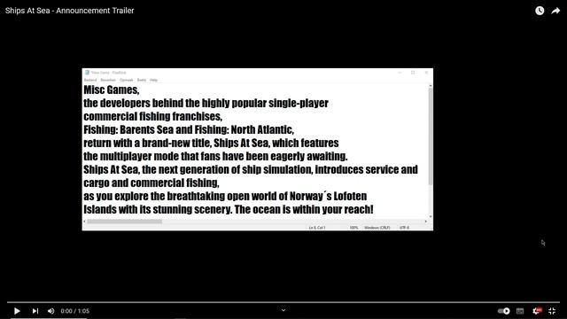 New Sea Fishing Game Announced, Ships At Sea 2024