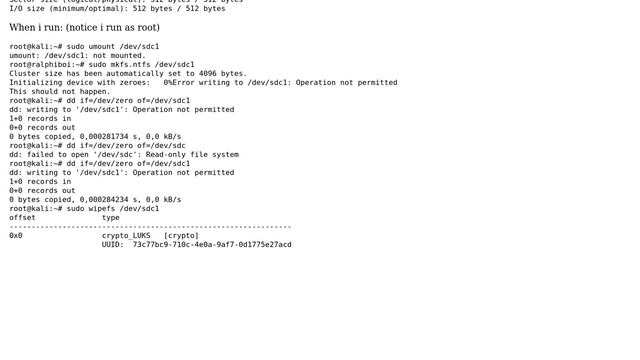Unix & Linux: Drive in readonly, after cryptsetup смотреть онлайн