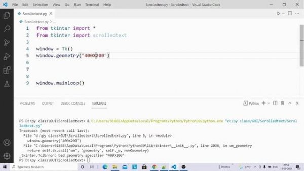 Scrolledtext in Tkinter | Python Tkinter GUI Tutorial part15