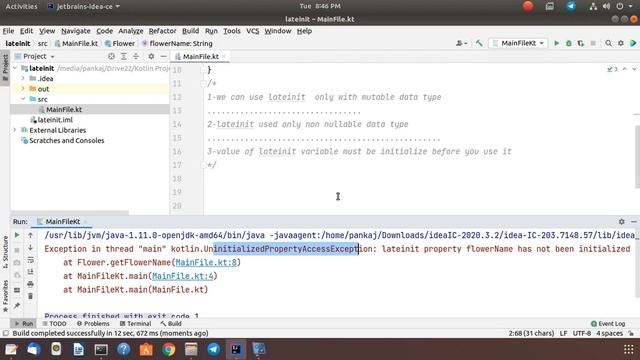 Lateinit keyword in kotlin смотреть онлайн