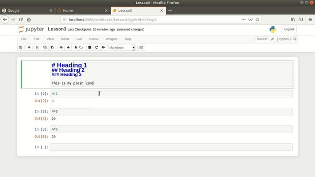 Lesson-3 Jupyter Notebook Markdown cell (documentation) смотреть онлайн
