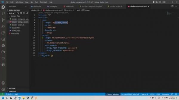 DOCKER COMPOSE  Deploy the application with docker Compose through Jenkins Pipeline