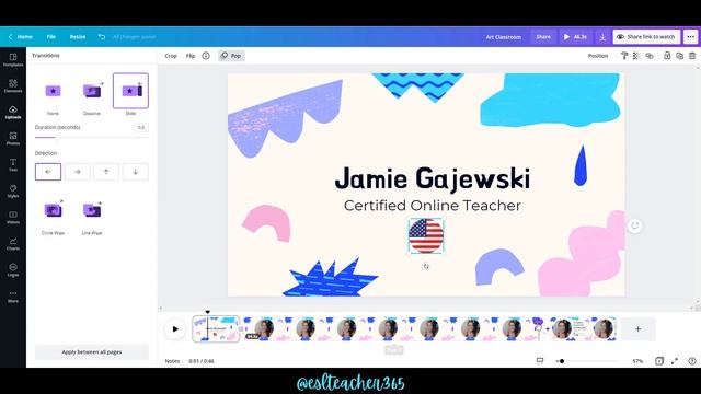 Canva Tutorial for Teachers - Online Teacher Self Introduction Video смотреть онлайн