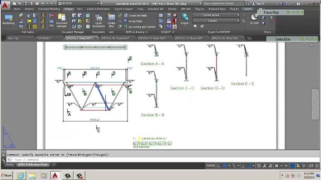 AUTOCAD ADVANCE STEEL 2015 TUTORIAL PART 14 смотреть онлайн