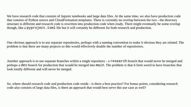 Where should research and production code reside in git? смотреть онлайн
