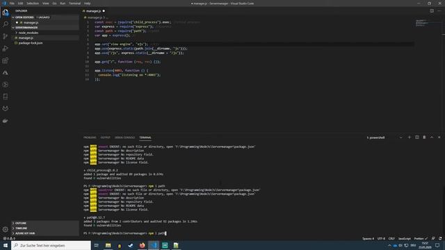 Create a PM2 Servermanager with Express Part #1 | Setup and first ejs Site смотреть онлайн