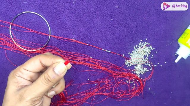 Silk thread bangles | Silk thread thin bangles for matching | Simple silk thread beaded bangles смотреть онлайн