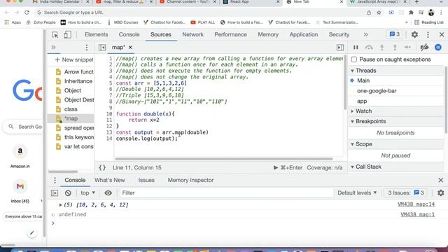 Part 12 Map function | Basic of ES6 | Javascript in Hindi смотреть онлайн