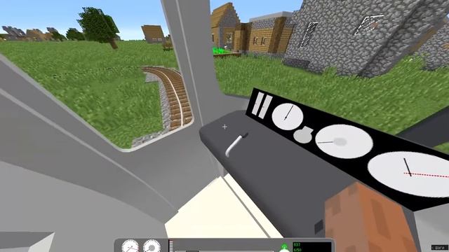 моя сеть ЖЕЛЕЗНОЙ ДОРОГИ в майнкрафте с помощью мода RTM!