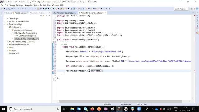 How to Validate Response Status using Rest Assured смотреть онлайн