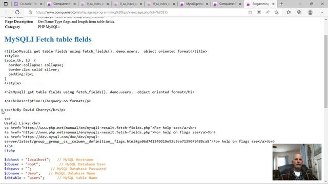 MySQLi Fetch table fields смотреть онлайн
