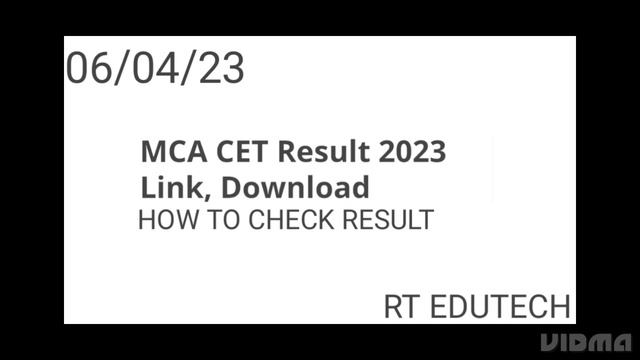 MAHARASHTRA MAH MCA CET RESULT 2023 RELEASED DATE DECLARED, HOW TO CHECK RESULT, COUNSELLING DATE смотреть онлайн