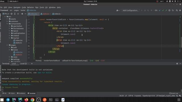 29. Создаем компонент графиков на главной странице нашего проекта нашего проекта на React js смотреть онлайн