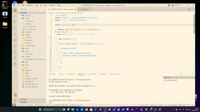 Node.js : sequelize-cli , seeders et migrations смотреть онлайн