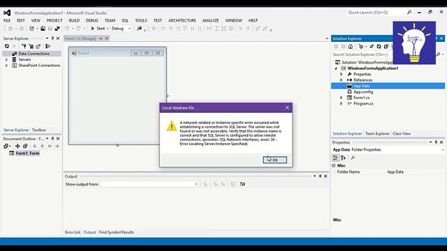 A network-related or instance-specific error 26 in visual studio (All versions) смотреть онлайн