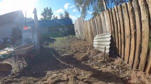 Небольшой навес для дров из старых досок 15.09.2021г.