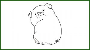 Как нарисовать Пухлю. Гравити Фолз. How to draw Waddles. Gravity Falls. Пухля.