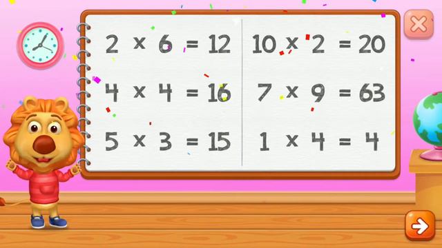 Multiplication Practice For Kids. Educational Video For Kids. RV AppStudios.