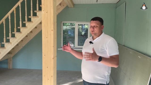 Обзор каркасного дома размером 7х9м. смотреть онлайн