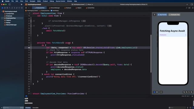 Swift: API fetching / извлечение данных через REST API (5) смотреть онлайн