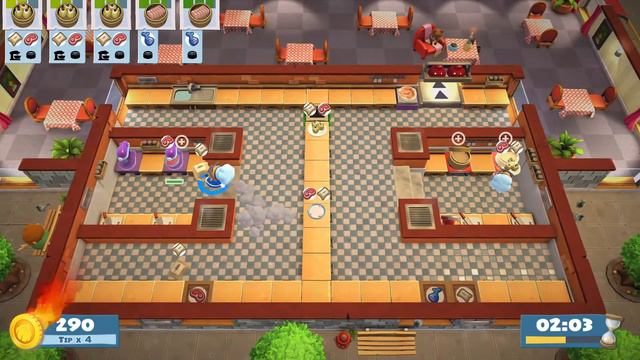 Overcooked 2 - Kevin Level 1 [4 Stars Solo]