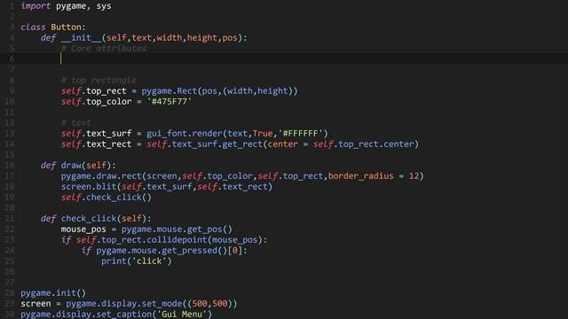 Creating an animated button in Pygame смотреть онлайн
