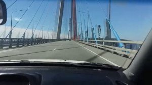Владивосток остров Русский. Мосты Владивостока. Золотой мост, Русский мост.