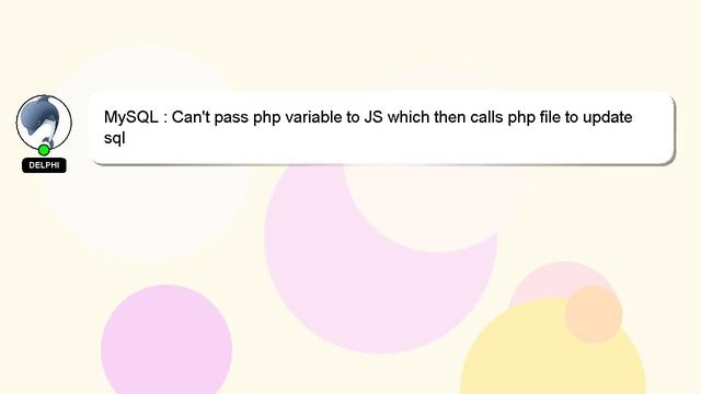 MySQL : Can't pass php variable to JS which then calls php file to update sql смотреть онлайн