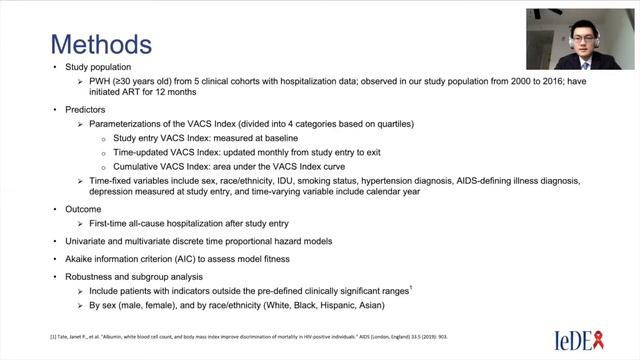 Association of the VACS Index with hospitalization among people with HIV in the NA-ACCORD (Qian) смотреть онлайн