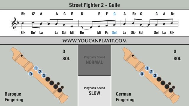 Street Fighter 2 - Guile - Recorder Notes Tutorial смотреть онлайн