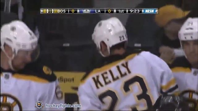 Hockeyfighters.cz  Chris Kelly Vs Trevor Lewis Mar 24, 2012.wmv