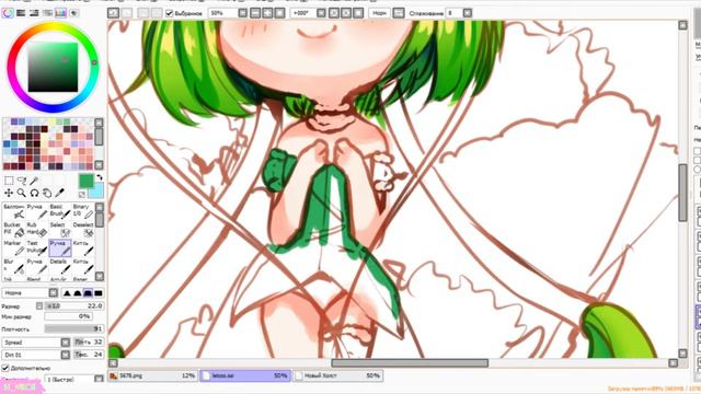 ► SPEEDPAINT◄ TOKYO MEW MEW! Lettuce kitty (Chibi #3 of 5 ) | By_Wailon | Sketch смотреть онлайн
