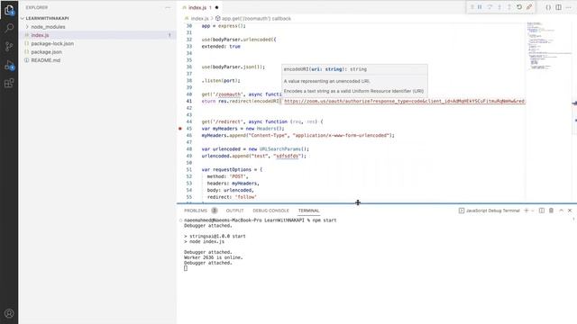 Zoom Integration OAuth App Part 1