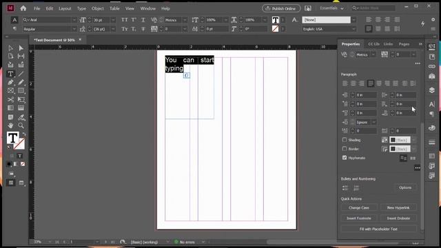 InDesign Tutorial Working With Text