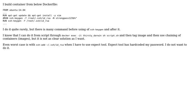 Can I build a Docker container from Dockerfile in an interactive way with allocation of some... смотреть онлайн