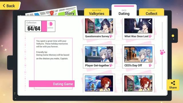 Honkai Impact 3rd Event - Sweet Memories - Fu Hua Dating Game