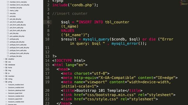 EP.63 การทำระบบเก็บข้อมูลการเข้าชมเว็บไซต์ ตอนที่ 1 php+mysqli смотреть онлайн