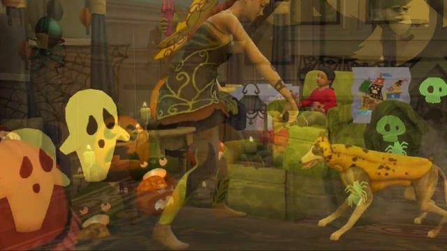 Crazy Halloween party | The Sims 4 Machinima смотреть онлайн