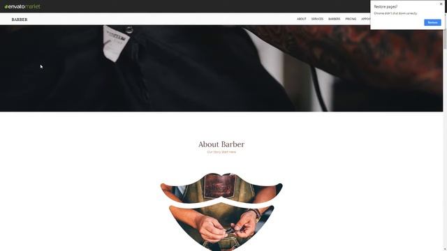 Barber - Hair Salon . Barber Shop Template смотреть онлайн