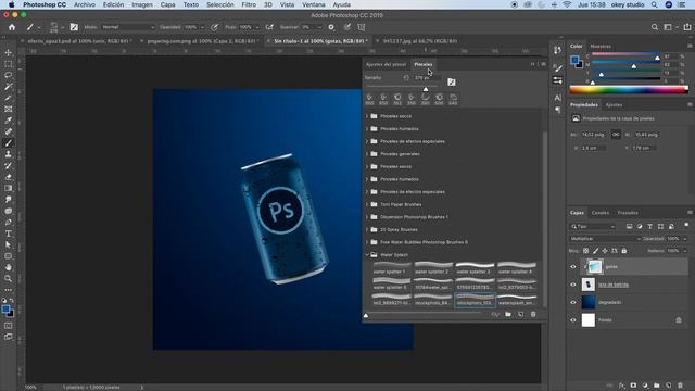 Efecto GOTAS De Agua - Water Splash | Photoshop Tutorial