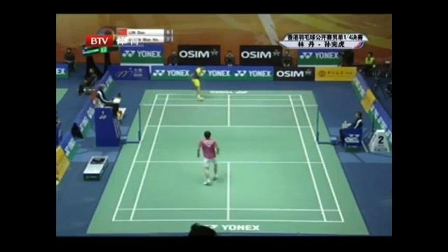 Lin Dan crazy trickshot Hong Kong Open 2011 смотреть онлайн