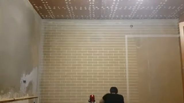 Кирпичная стена из штукатурки и плиточного клея за 4 часа! смотреть онлайн