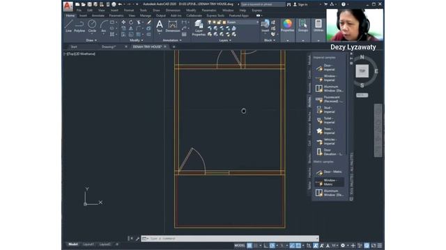 2D AUTOCAD - TUTORIAL DENAH RUMAH 4000 x 8000 mm смотреть онлайн