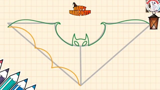 Как нарисовать летучую мышь. Хеллоуин. How to draw a bat. Halloween смотреть онлайн