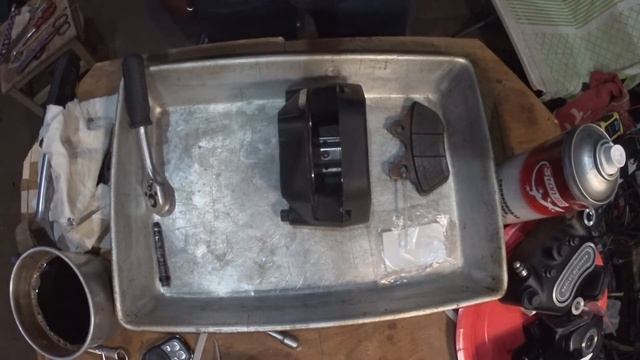 Harley Davidson Electra Glide сборка суппортов и тормозной машинки