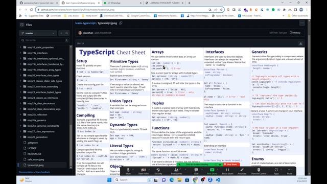 TypeScript basics: Fast revision of TypeScript using a cheat sheat смотреть онлайн