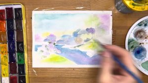 Как нарисовать весну карандашом и акварелью начинающим | Рисунок для детей