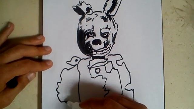 COMO DIBUJAR A SPRINGTRAP - FNAF / how to draw springtrap - fnaf смотреть онлайн
