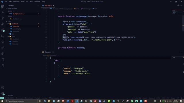 Créer un chat sans base de données SQL | PHP смотреть онлайн